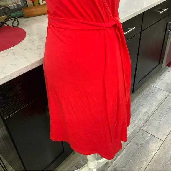 JB by Julie Brown Solid Red Marlina Knit Wrap Dress 
Size Medium 
New With Tags - Picture 3 of 16